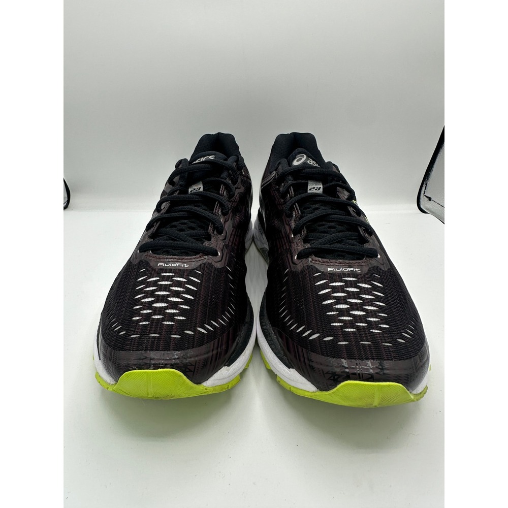 Asics Gel-Kayano 23 Mens Running Shoes Black Safety Yellow T6A1N Size 9 - Picture 4 of 10